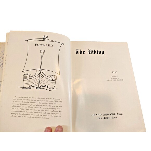 Vintage 1955 Grand View College Des Moines, IA Photo Annual YEARBOOK The Viking - Picture 15 of 15